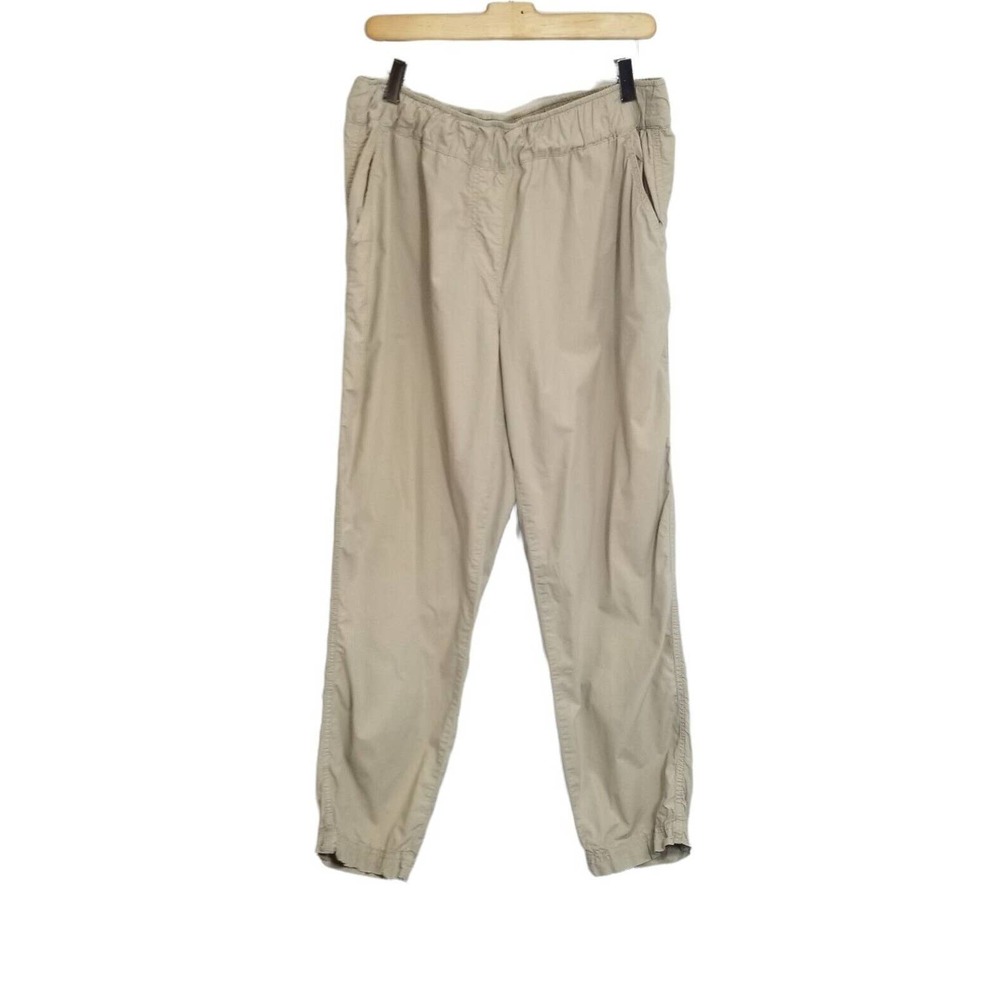 Poetry Khaki Beige Lightweight Cropped High Rise Jogger Pants Size 12